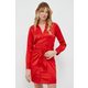 Haljina Guess boja: crvena, mini, ravna