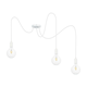 Luster na sajli MIROS 3xE27/60W/230V u obliku pauka, bela