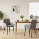 vidaXL Jedilni stoli 2 pcs Žamet Svetlo siva 56,5 x 50 x 86 cm