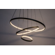 Rabalux Visilica sa daljinskim Beliza, 3 prstena, LED 95W, 3000-6500K, 60cm, Crna