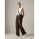 Sinsay - Wide leg pantalone sa modalom - tamno braon