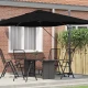 Suncobran Crna 351 x 250 x 260 cm Poliester i aluminij