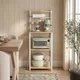 Songmics Kuhinjska polica 4 nivoji 40x60x140 cm rjava