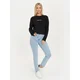 GUESS JEANS Majica  črna / bela