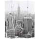 vidaXL Zložljiv paravan 160×170 cm New York podnevi črn in bel