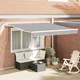 Skrovita tenda Svijetlo siva 300 x 250 cm Poliester i metal