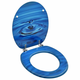 shumee Deska za WC školjko MDF modra dizajn vodne kapljice