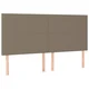 Vidaxl Vzglavje postelje sivo-rjavo 180x5x118/128 cm blago