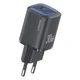 shumee 30W USAMS GaN stenski polnilnik s hitrim polnjenjem, USB-C, črne barve