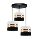 Luster na sajli CORAL 3xE27/60W/230V crno-beli