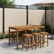 vidaXL Vrtni Bar Miza Naravna 196 x 100 x 105 cm Masiven les akacije