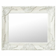 Greatstore Stensko ogledalo v baročnem stilu 50x40 cm belo