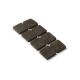 Walteco Komplet filcanih blazinic Felt pads 30 x 30 mm, self-adhesive, brown, 32 pcs.