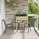 vidaXL 3-delni vrtni bistro set antracit textilene in jeklo