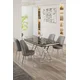 Hanah Home Set Trpezarijski sto i 4 stolice, Sivo-crni