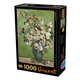 D-Toys - Puzzle Vincent van Gogh: Pink Roses in a Vase - 1 000 kosov