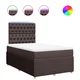 Vidaxl Box spring postelja z vzmetnico temno rjava 120x190 cm blago