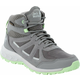 Jack Wolfskin Ženski pohodni čevlji Woodland 2 Texapore Mid W Dark Grey/Light Green 40