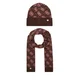 Set šal + kapa Guess GFBOX WP6401 Rjava