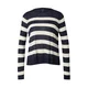 VERO MODA Pulover Nova nočno modra/bela