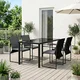 Vrtni set za objed 5 pcs Crna i antracit 140 x 70 x 73 cm