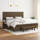 vidaXL vidaXL Box spring postelja z vzmetnico temno rjav 200x200 cm blago, (20898401)
