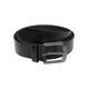 Belt made of lightweight synthetic leather in black/silver colour