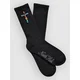 Ninth Hall Bejeweld Rhinestone Socks black