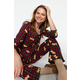 Trendyol Multicolored 100% Cotton Teddy Bear Patterned Plaid Shirt-Pants Knitted Pajama Set