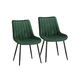 Songmics Set jedilnih stolov 2 kosa 60x501x886 cm zelena