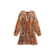 Desigual Obleka rjava/svetlo oranžna/temno oranžna/off-bela