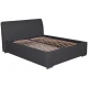 Tapacirani Krevet France Storage 160/200 cm , crna