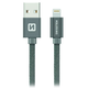 SWISSTEN kabel USB/Lighting-C, platneni, 2m, sivi