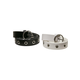 Synthetic leather eyelet strap 2 packs black/white