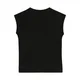 Girls organic T-shirt with extended shoulder black