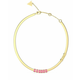 Guess Hashtag roza kristalno pozlačena ogrlica JUBN04255JWYGFCT/U