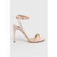 Usnjeni sandali Elisabetta Franchi roza barva