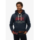 Superdry unisex. M2014122A Vintage Heritage sproščeno prilegajoča se mornarska majica (XXL), Modra, Priložnostno, Bomba&