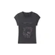 Ed Hardy Majica Blumen-Totenkopf temno siva / roza