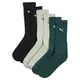 PUMA Crew Sock (3-Pack), Clothing, Blue/Yellow, 35-38