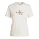 Calvin Klein Jeans Majica Hero Classic temno bež/volneno bela