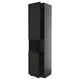 METOD Vis.orm.mikrotal2vrat/policama, Crnosiva/Lerhyttan crno bajcovano, 60x60x240 cm