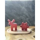 Aberto Design Dekorativna figura Christmas Stone, Crvena