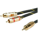 ROLINE 11.09.4273 audio kabel 2,5 m 3.5mm 2 x RCA Crno, Zlatno