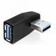 DeLock adapter USB 3.0 muški - USB 3.0 ženski pod kutom od 270° horizontalno