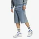 Kratke hlače adidas Firebird Adicolor Denim Jorts Mid-rise Straight Leg Worn Blue Denim 33