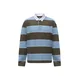 HOLLISTER Majica modra/temno rjava/bela