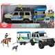 Policijski avto s svetlobnimi učinki in prikolico za prevoz konj - Dickie Toys