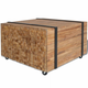 vidaXL Stranska mizica iz tikovine 60x60x38 cm