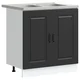 Vidaxl Kuhinjski element Kalmar Črna 80 x 46 x 81,5 cm Konstruiran les